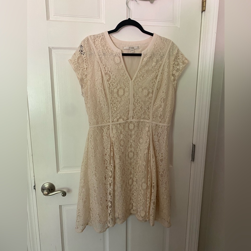 Cream Lauren Conrad lace dress